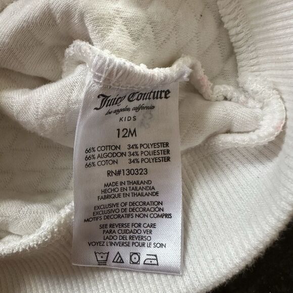 Juicy Couture Size 12 Months Baby Sweater Rainbow Embroidered Brand Quilted - Picture 6 of 7